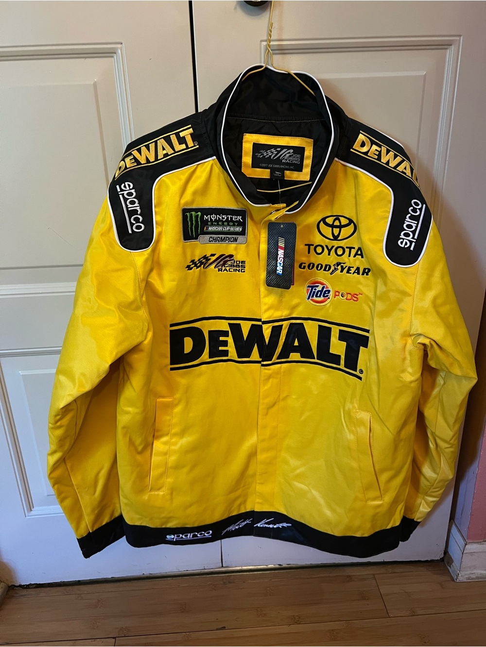 Nascar DeWALT Yellow and Black Racing Bomber Jacket